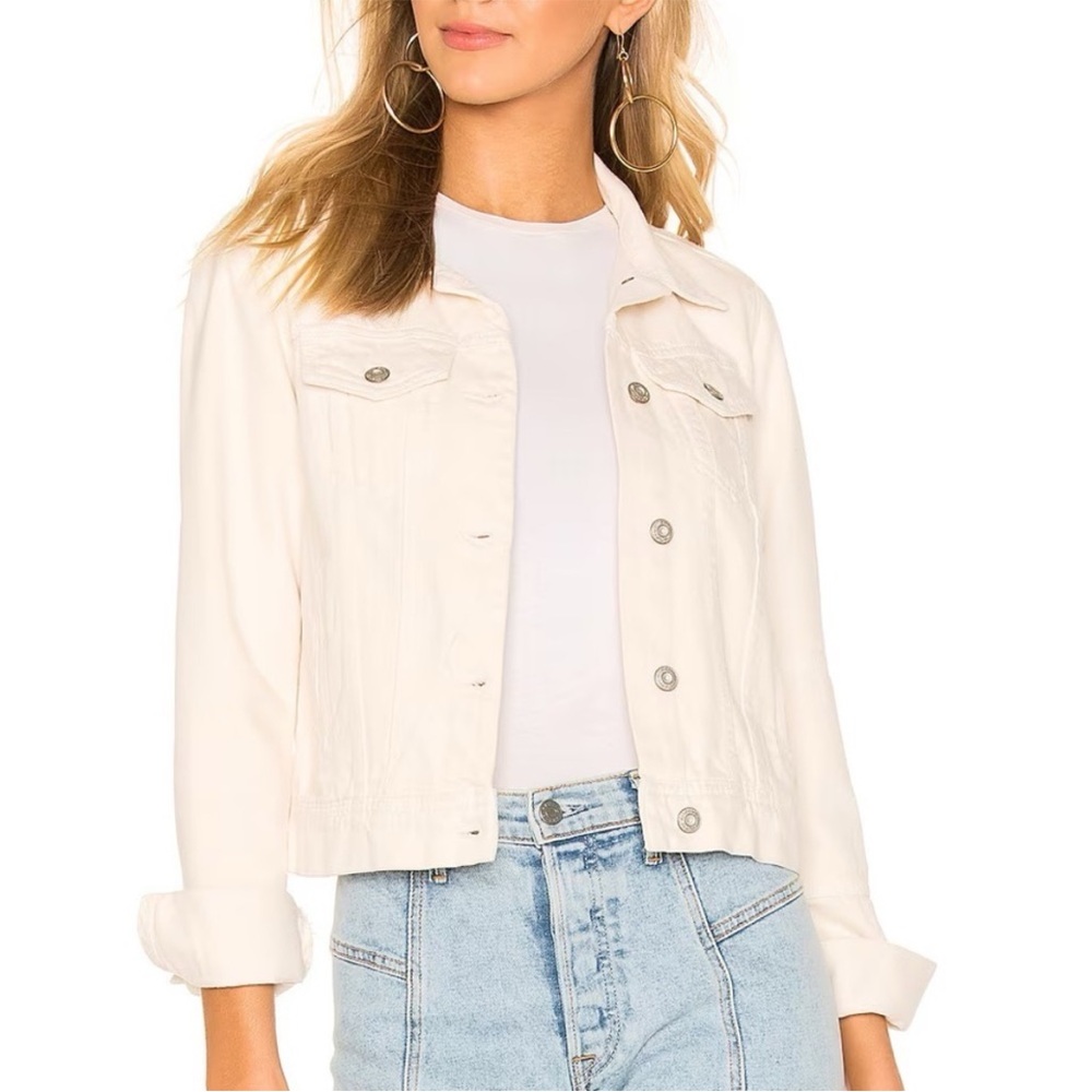 Free People Cream Jean Jacket